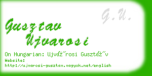 gusztav ujvarosi business card